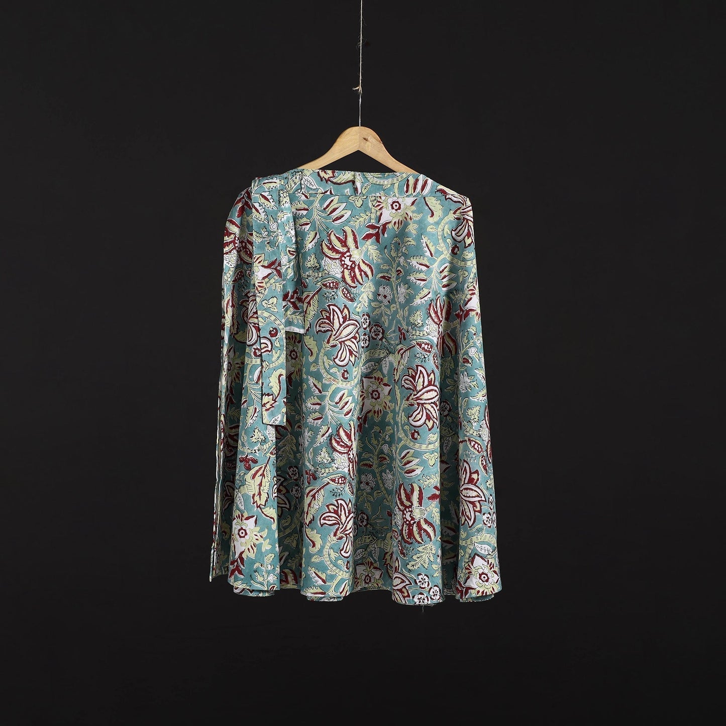 Sanganeri hand cotton wrap around skirt 66 - handcrafted