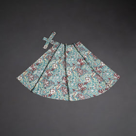 Sanganeri hand cotton wrap around skirt 66 - handcrafted