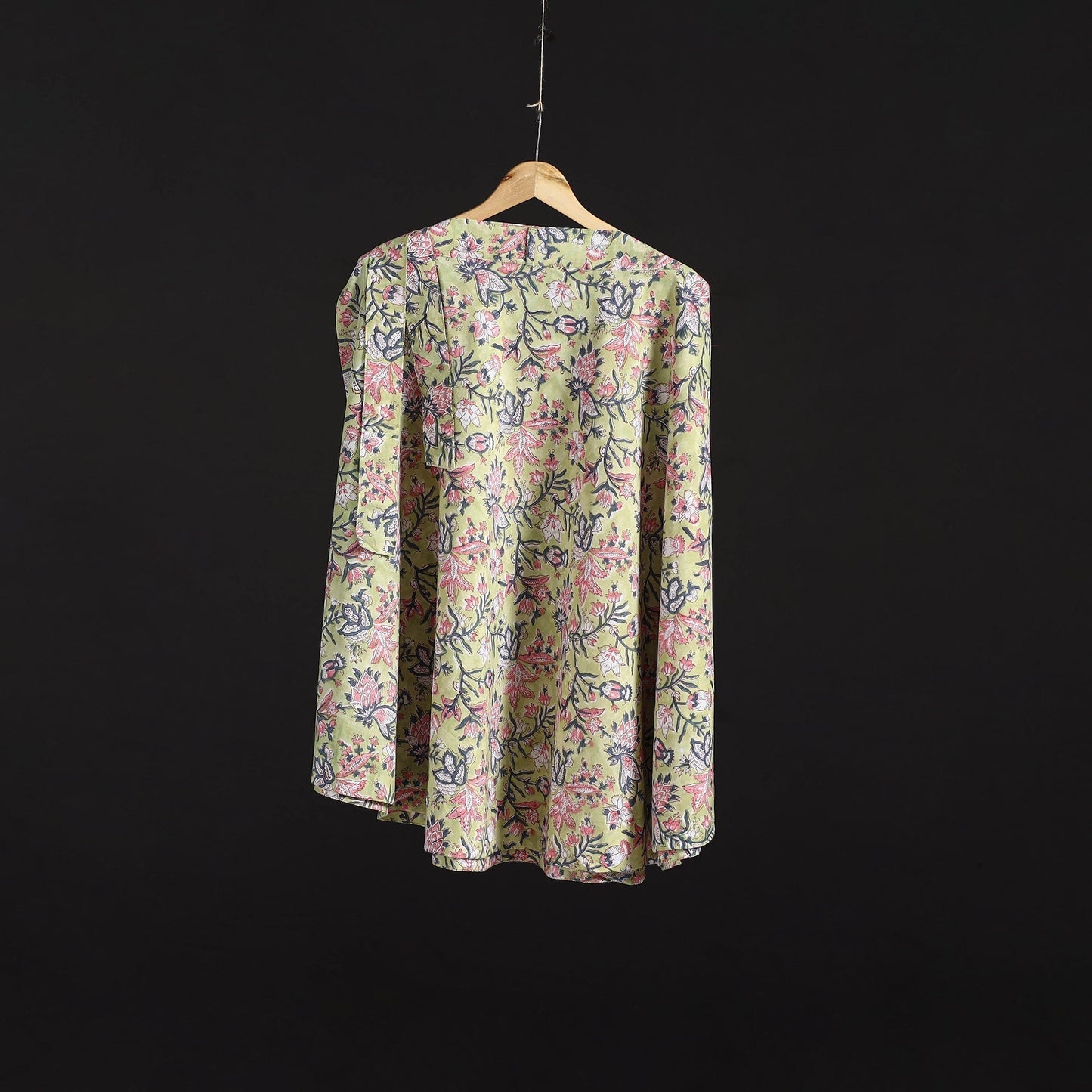 Sanganeri hand cotton wrap around skirt 76 - handcrafted