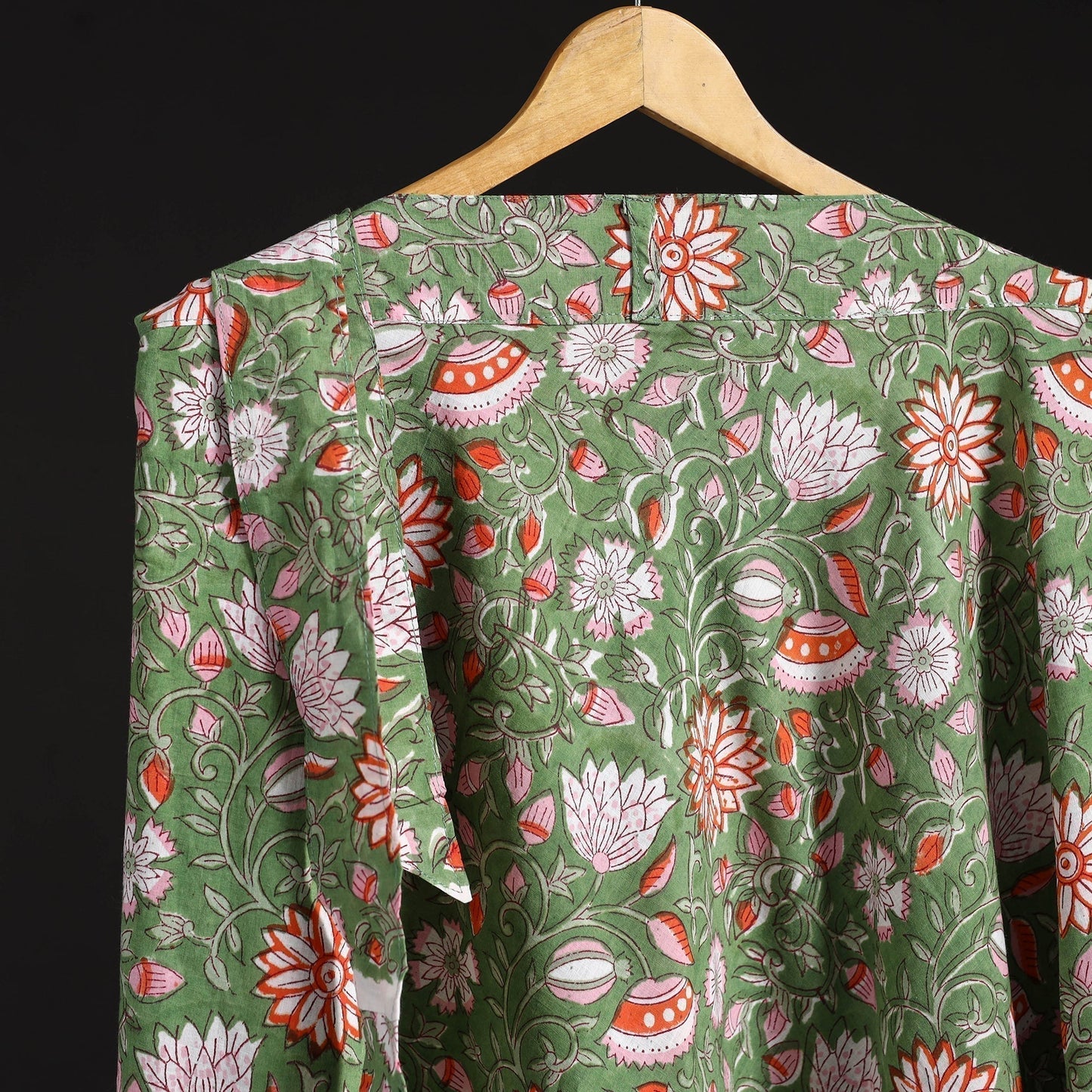 Sanganeri hand cotton wrap around skirt 83 - handcrafted