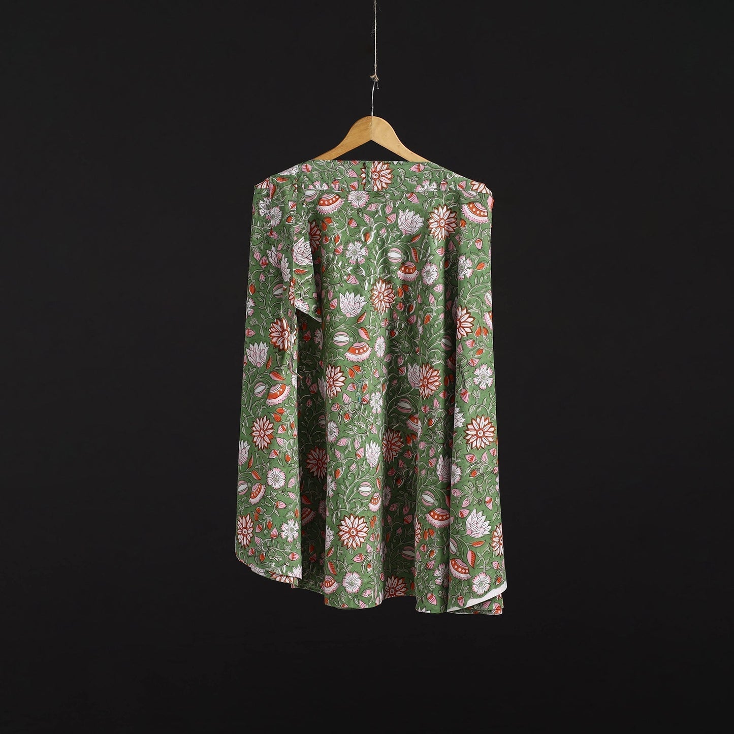 Sanganeri hand cotton wrap around skirt 83 - handcrafted