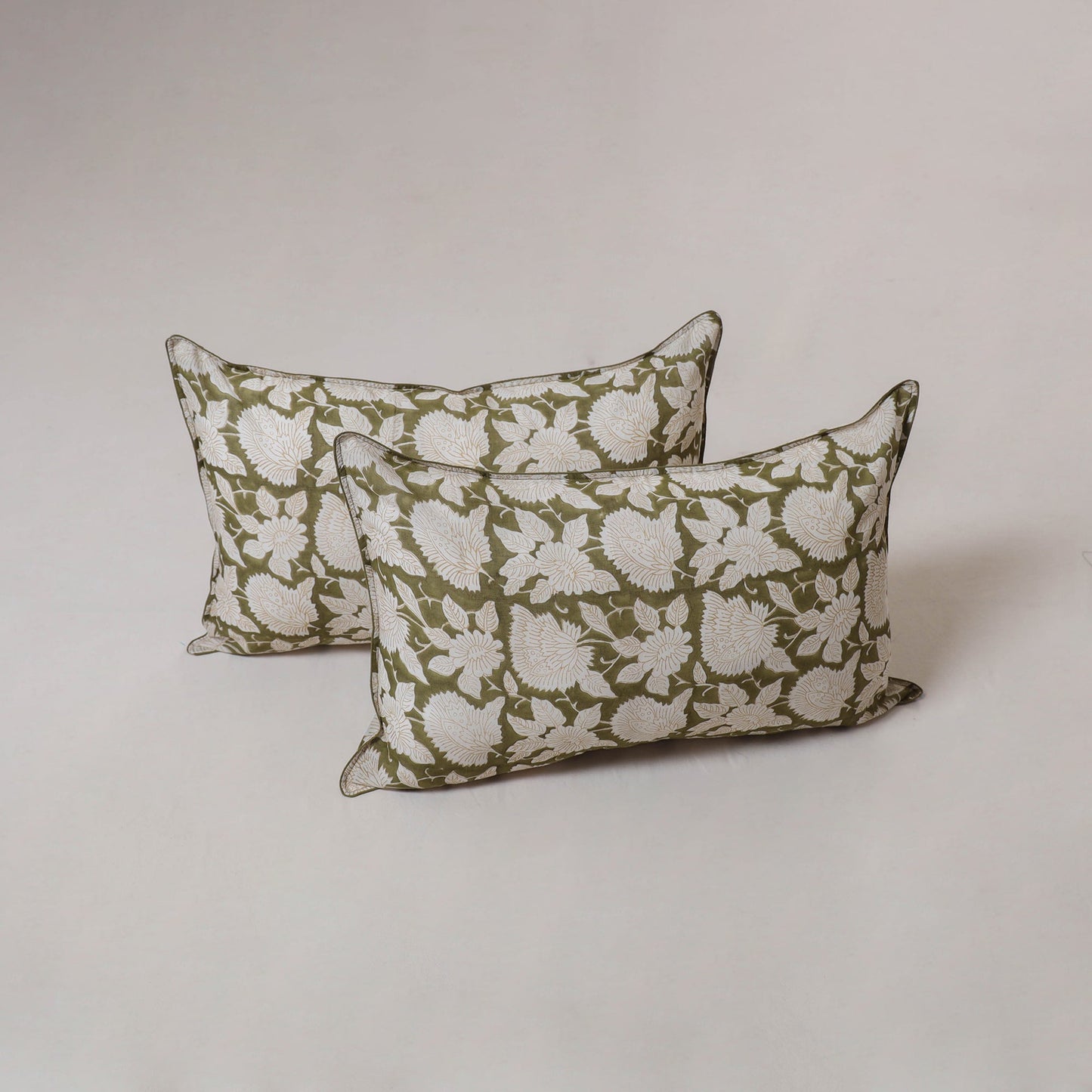 Sanganeri hand block print pillow cover (set of 2) 08
