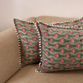 Sanganeri hand pillow covers (set of 2) 42 - handcrafted