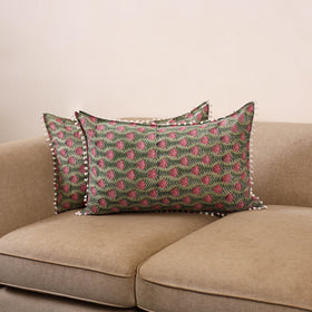 Sanganeri hand pillow covers (set of 2) 42 - handcrafted