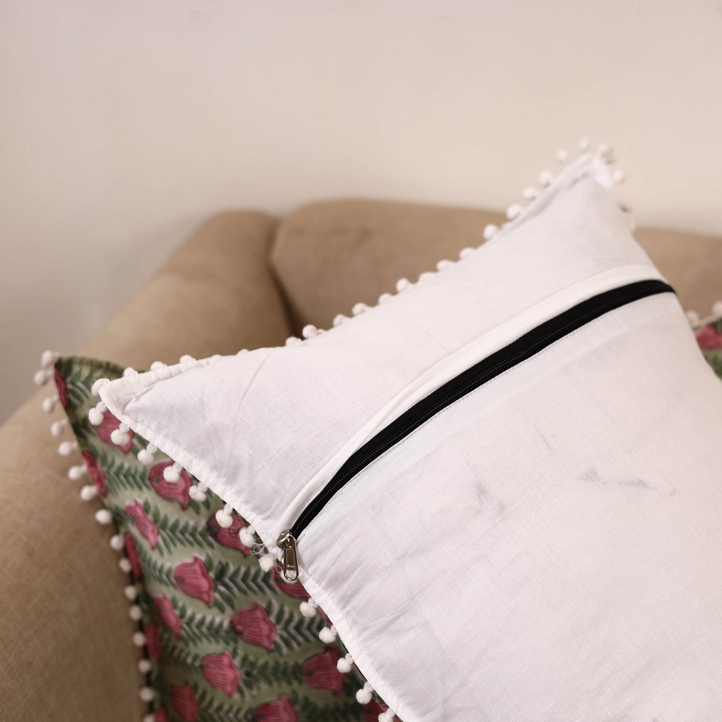 Sanganeri hand pillow covers (set of 2) 42 - handcrafted