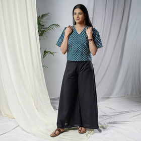 Buy Sanganeri Hand Block Prints Half Sleeve Cotton Crop Top Online at iTokri.com