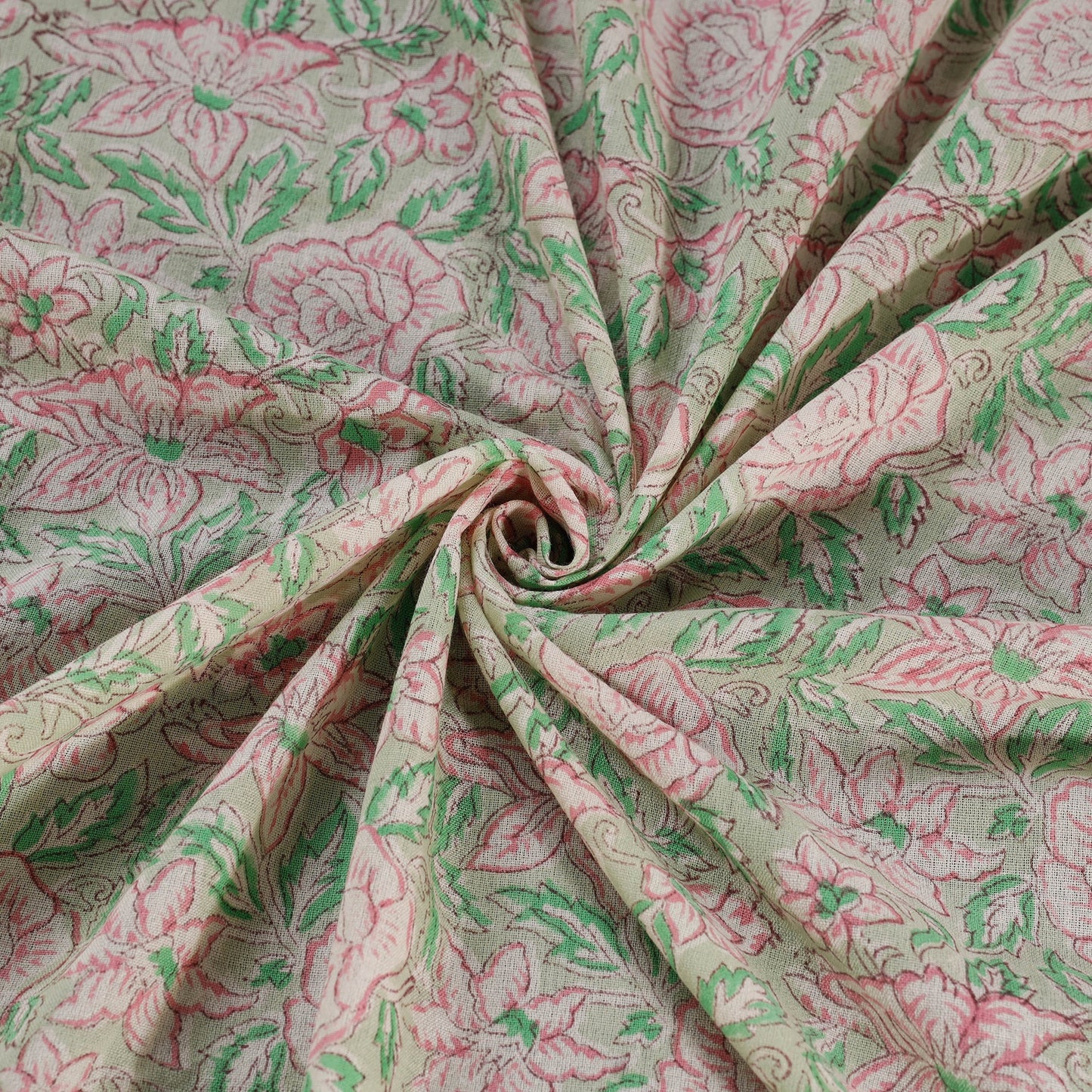 Sanganeri handloom pure wool fabric 04 - handcrafted