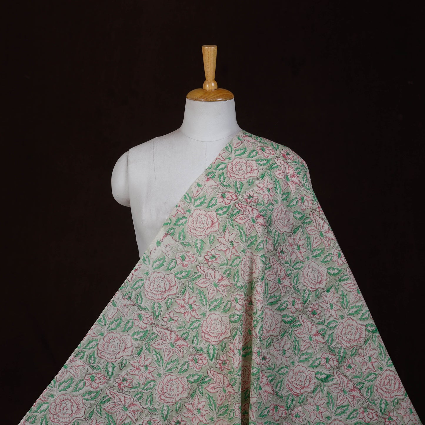 Sanganeri handloom pure wool fabric 04 - handcrafted