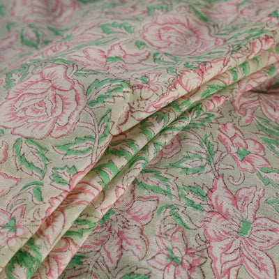 Sanganeri handloom pure wool fabric 04 - handcrafted