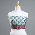 Buy Sanganeri Block Printed Chanderi Silk Blouse Piece Online at iTokri.com