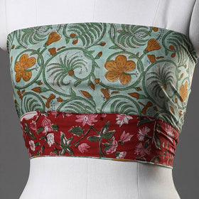 block printed blouse piece 