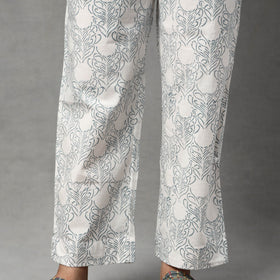  Sanganeri Block Printed Cotton Kurta with Palazzo & Dupatta Set 