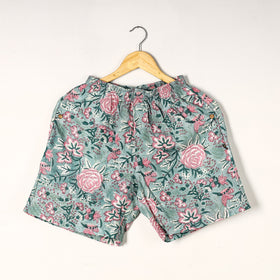  Sanganeri Block Printed Cotton Unisex Boxer/Shorts 
