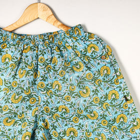  Sanganeri Block Printed Cotton Unisex Boxer/Shorts 
