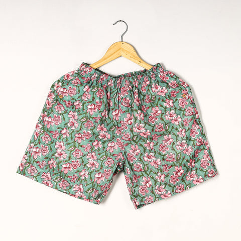 Buy Sanganeri Block Printed Cotton Unisex Boxer/Shorts Online at iTokri.com