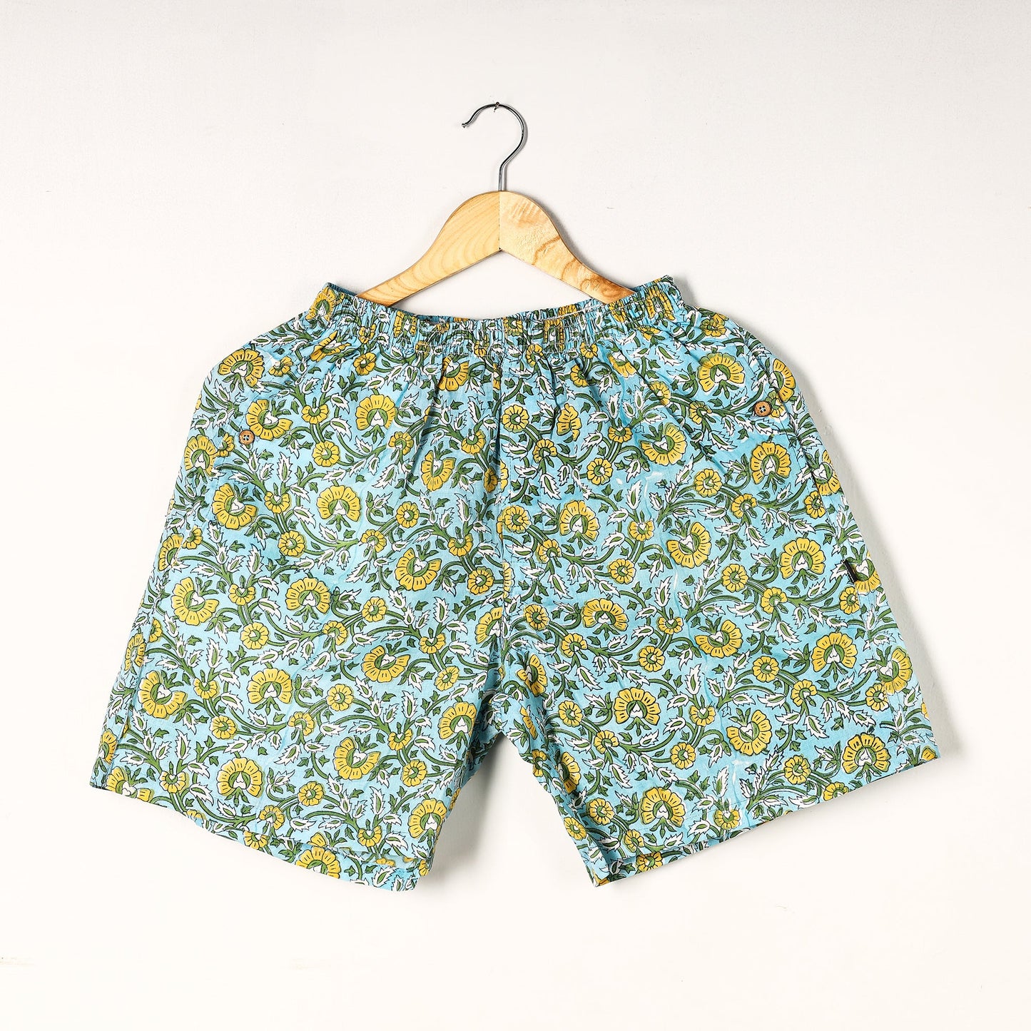  Sanganeri Block Printed Cotton Unisex Boxer/Shorts 