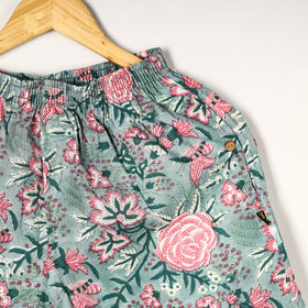  Sanganeri Block Printed Cotton Unisex Boxer/Shorts 