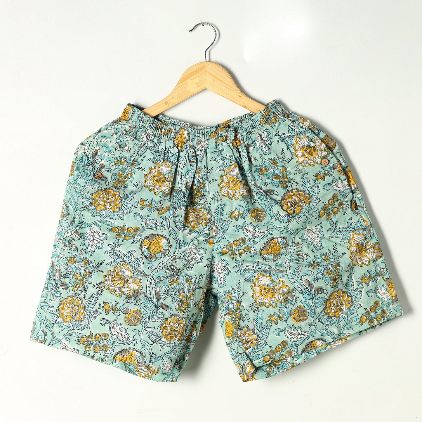  Sanganeri Block Printed Cotton Unisex Boxer/Shorts 