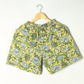 Green - sanganeri printed cotton unisex boxer/shorts