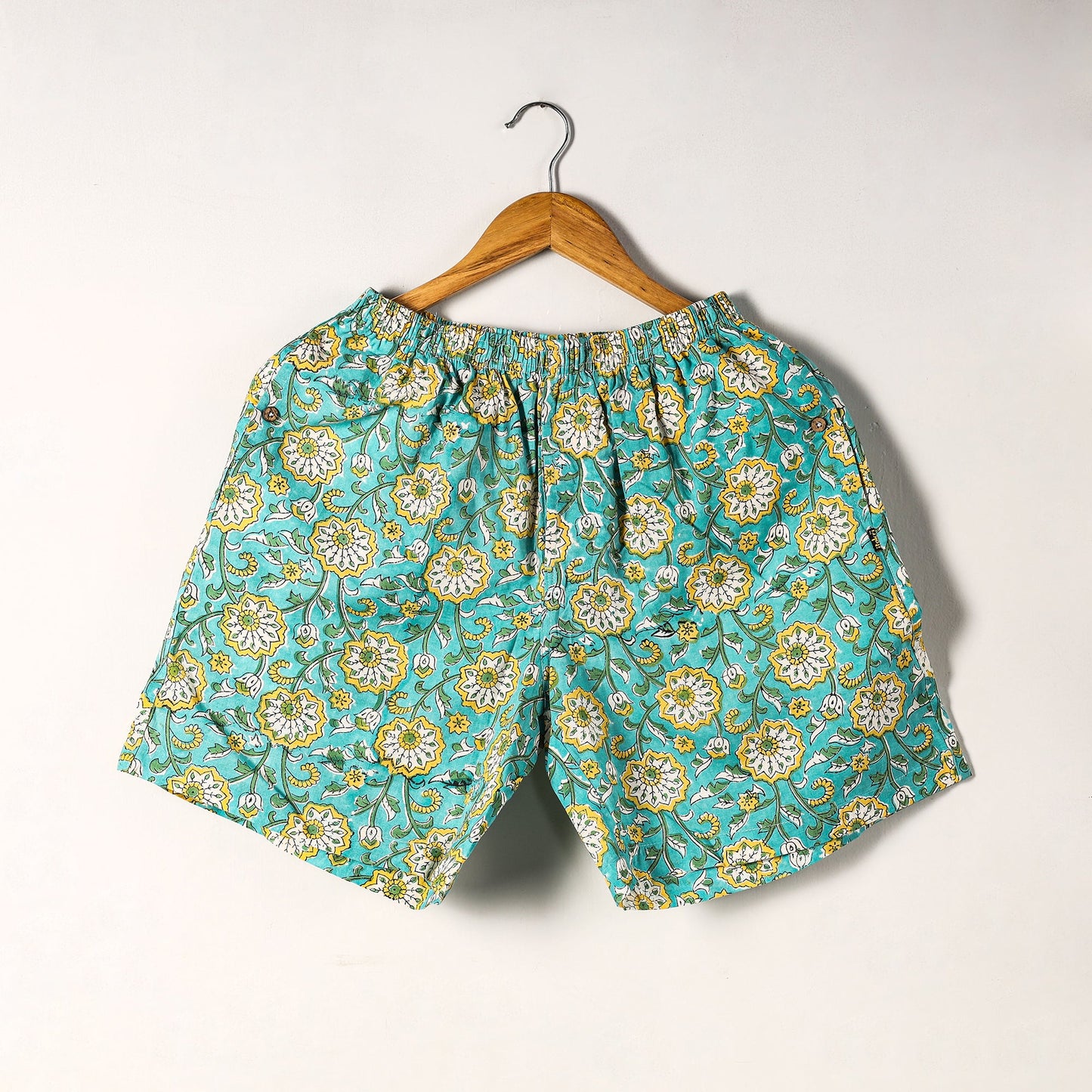 Sanganeri Block Printed Cotton Unisex Boxer/Shorts 