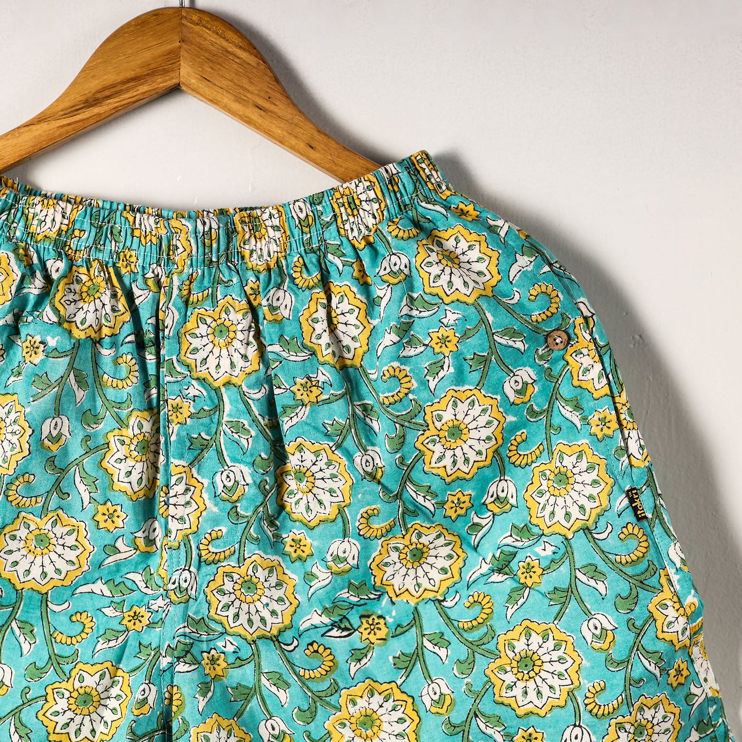  Sanganeri Block Printed Cotton Unisex Boxer/Shorts 