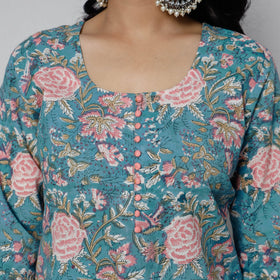 Buy Sanganeri Block Printing Cotton Long Kurta for Women