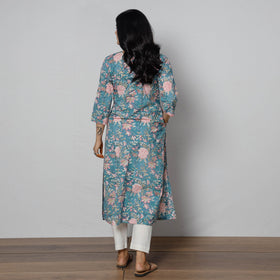 Buy Sanganeri Block Printing Cotton Long Kurta for Women