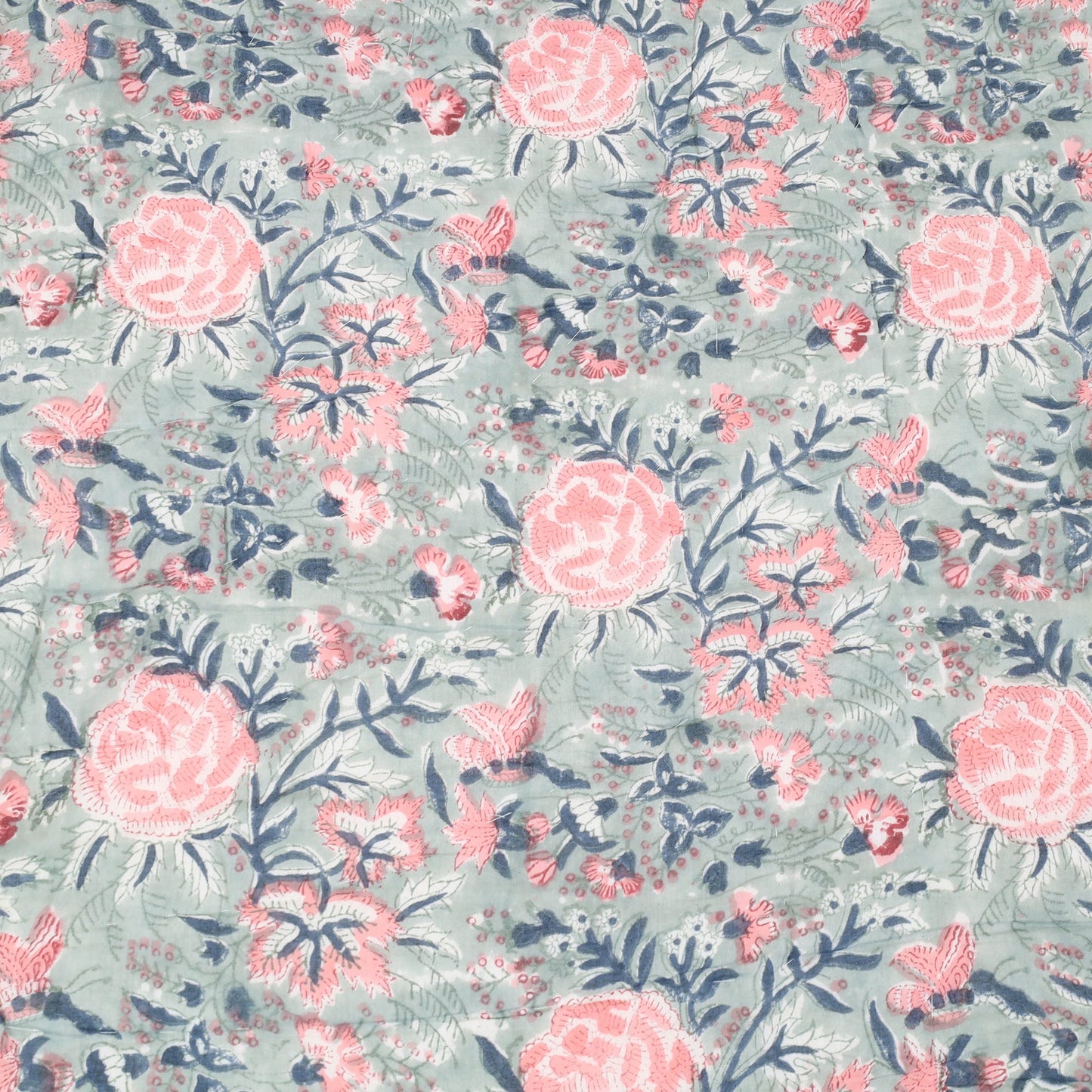  Sanganeri Reversible Double Soft Cotton Quilt/Blanket