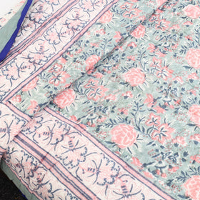  Sanganeri Reversible Double Soft Cotton Quilt/Blanket