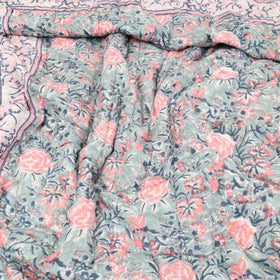  Sanganeri Reversible Double Soft Cotton Quilt/Blanket