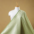 Green Semi Silk Brocade Banarasi Fabric