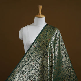 Green - semi silk meena buti brocade banarasi fabric 3