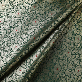 Green - semi silk meena buti brocade banarasi fabric 3