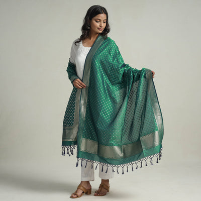 Buy Semi Silk Zari Jaal Banarasi Dupatta 