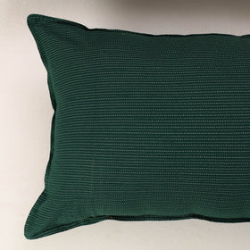 Green - set of 2 kantha stitch cotton pillow covers 27