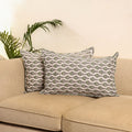 Green - set of 2 sanganeri pillow covers 04 - handcrafted