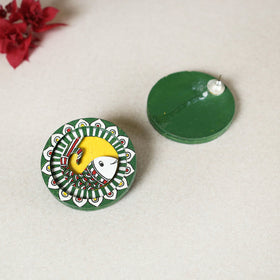  Madhubani Handpainted Wooden Earrings Online India 