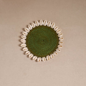 Shell work handcrafted thread coaster 06