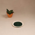 Shell work handcrafted thread coaster 09