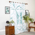 Green - shibori tie-dye cotton door curtain (7 x 3 feet)