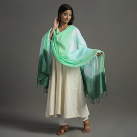 Buy Shibori Tie-Dye Cotton Dupatta with Tassels 93 Online at iTokri.com