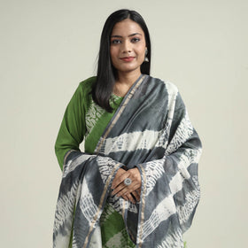 Shibori Kurta with Palazzo & Dupatta Set
