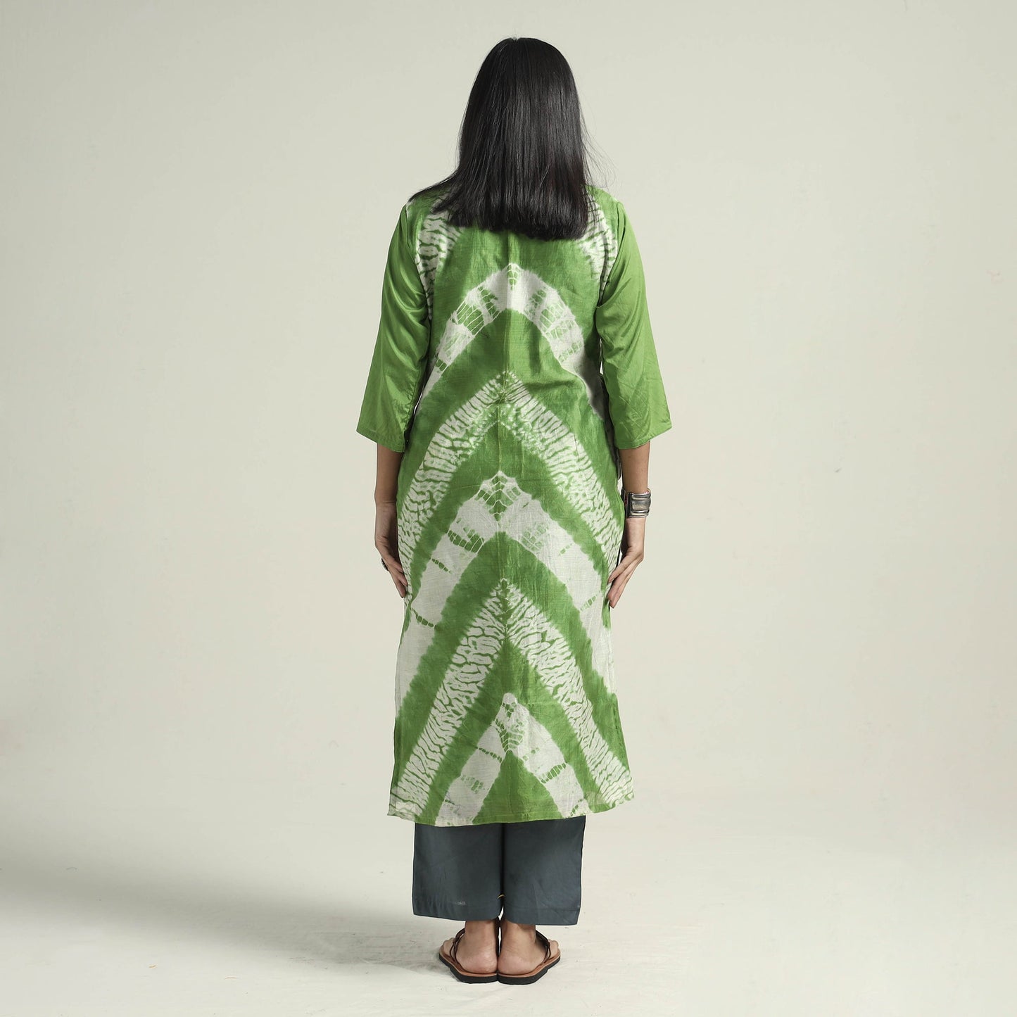 Shibori Kurta with Palazzo & Dupatta Set
