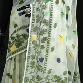 Silk cotton dhakai jamdani saree 11 - handcrafted
