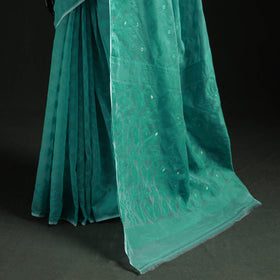 Silk cotton dhakai jamdani saree 18 - handcrafted