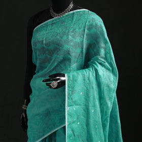 Silk cotton dhakai jamdani saree 18 - handcrafted