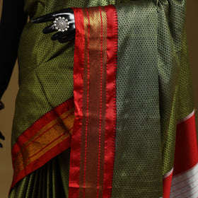 Silk cotton khun saree with ilkal pallu chikki paras border