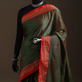 Silk cotton khun saree with ilkal pallu chikki paras border