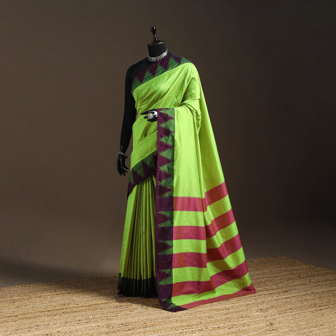 Silk ilkal saree with temple border 16 - handcrafted