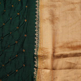 Silk tie-dye bandhani fabric with zari border 24